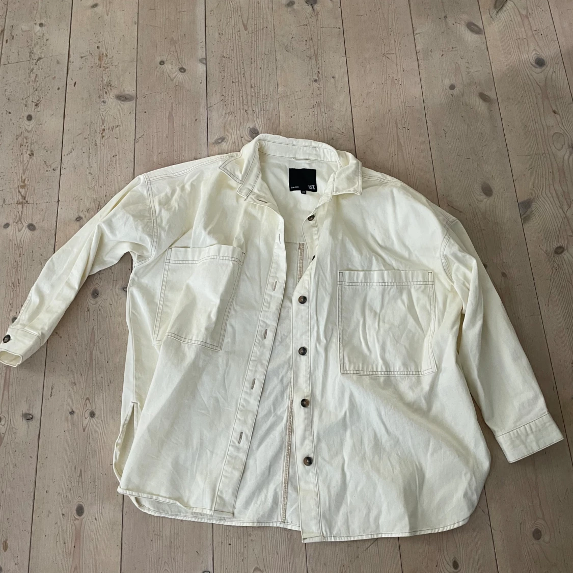 Beige jeansjacka - 90