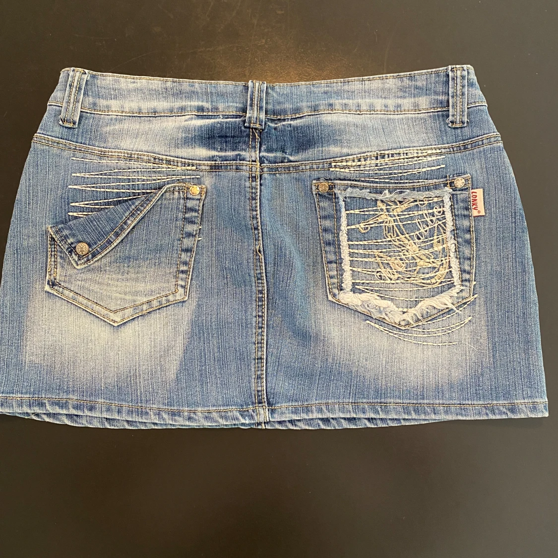 Lågmidjad jeanskjol - 90