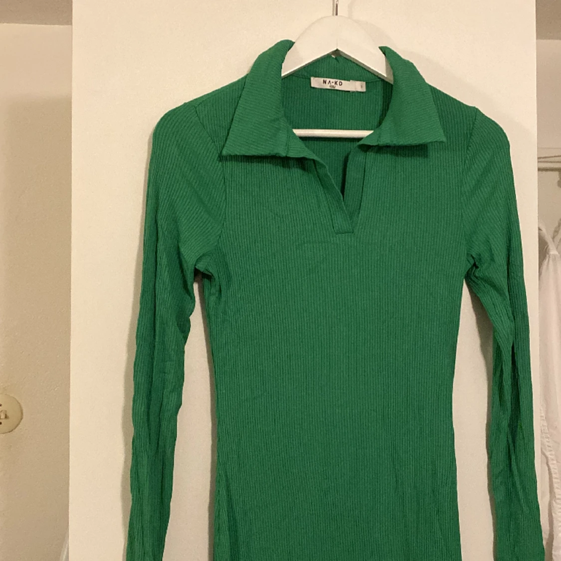 Grön trikå klänning - 91