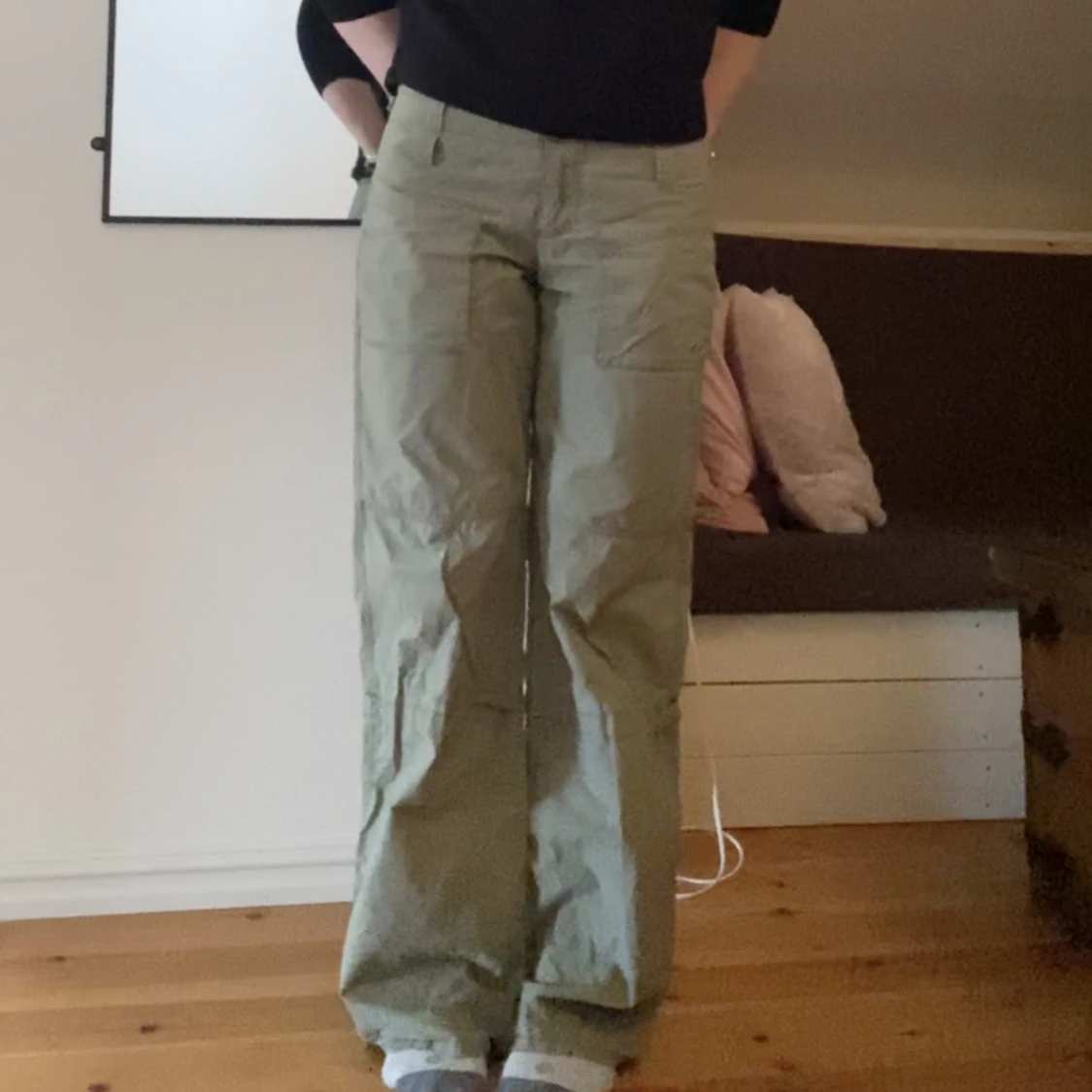 Lågmidjade cargo byxor