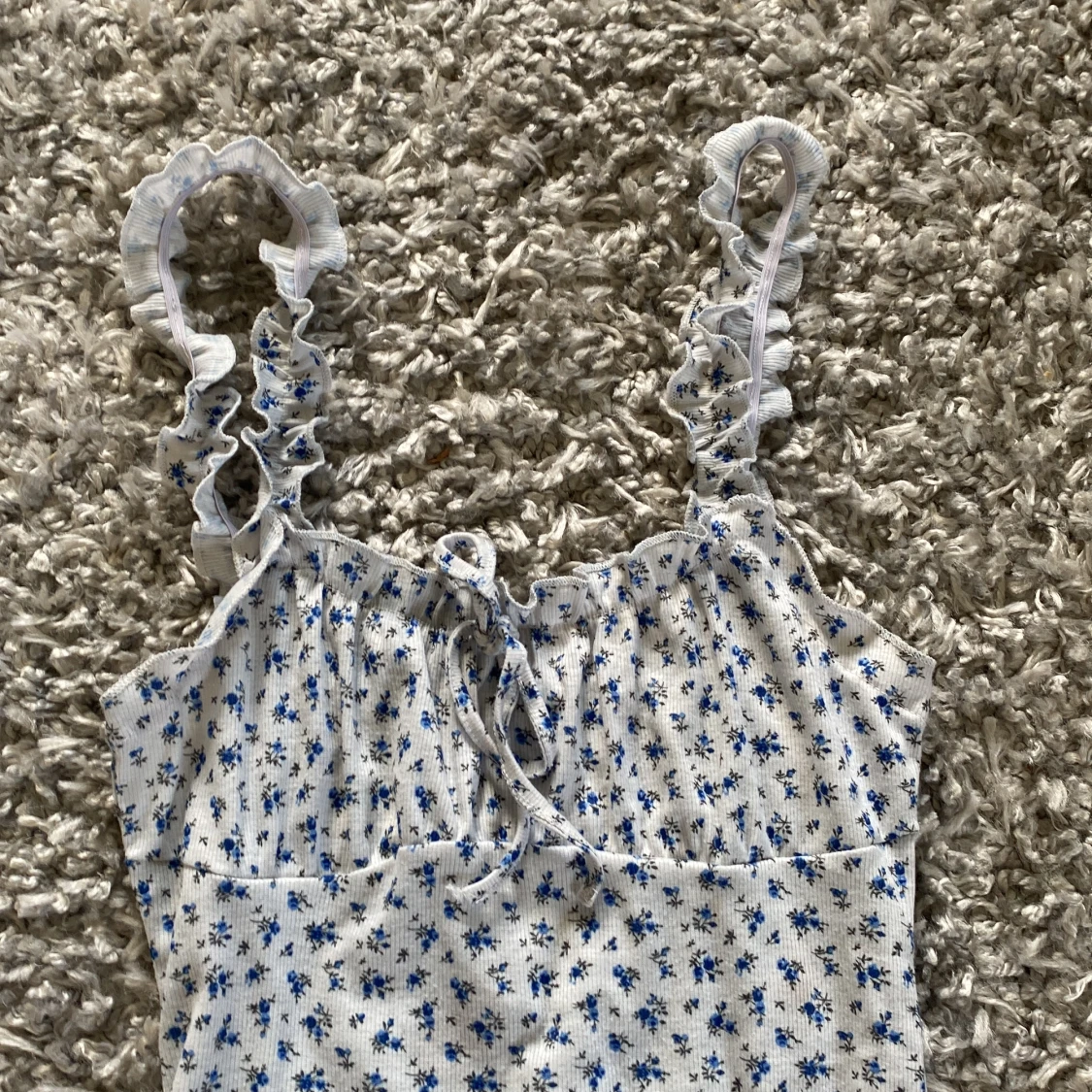 Blå blommig klänning💙 - 90