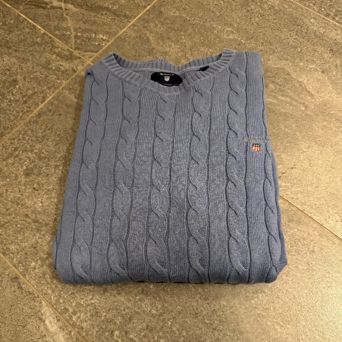 Gant Kabelstickad herr S