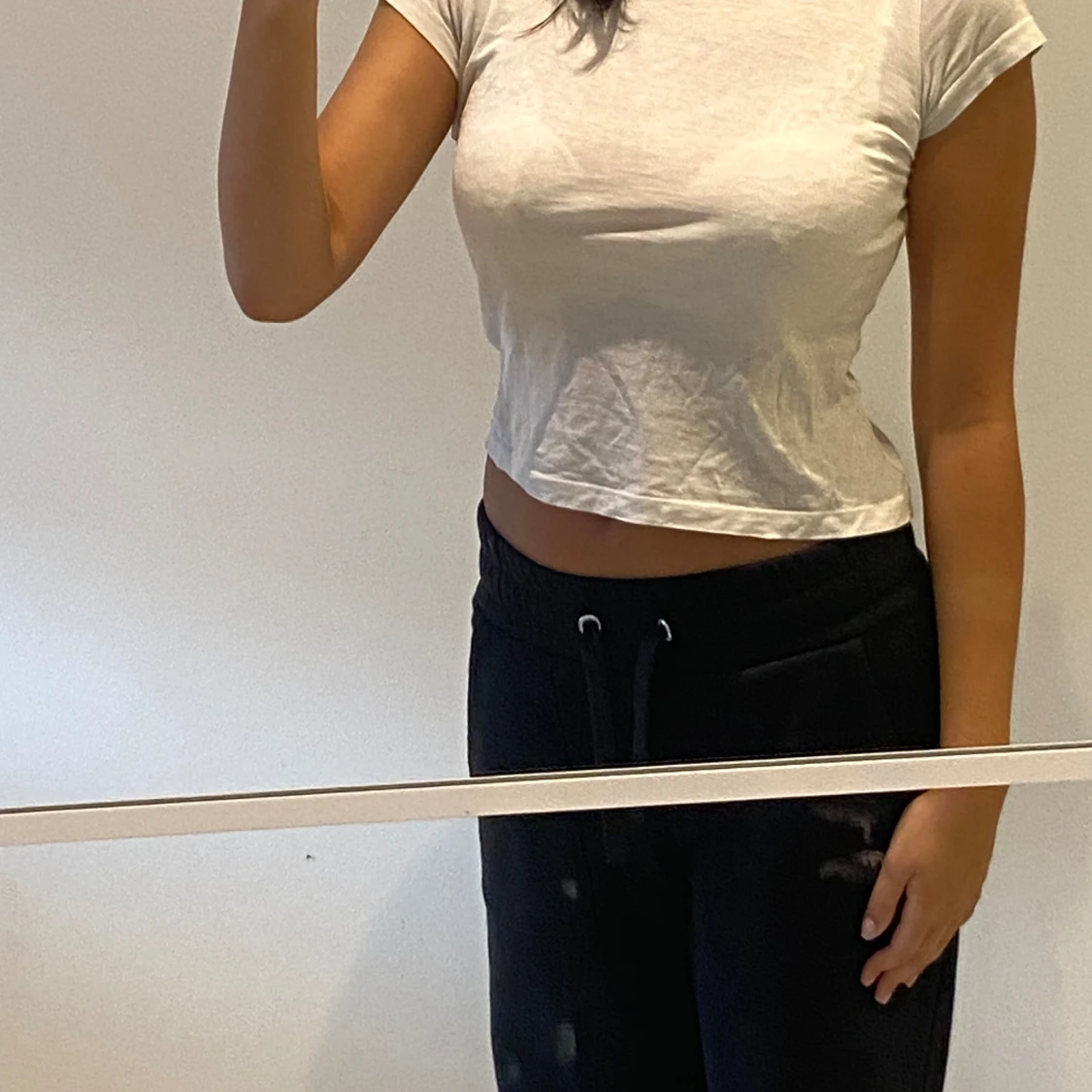 Vit kortärmad topp - 90