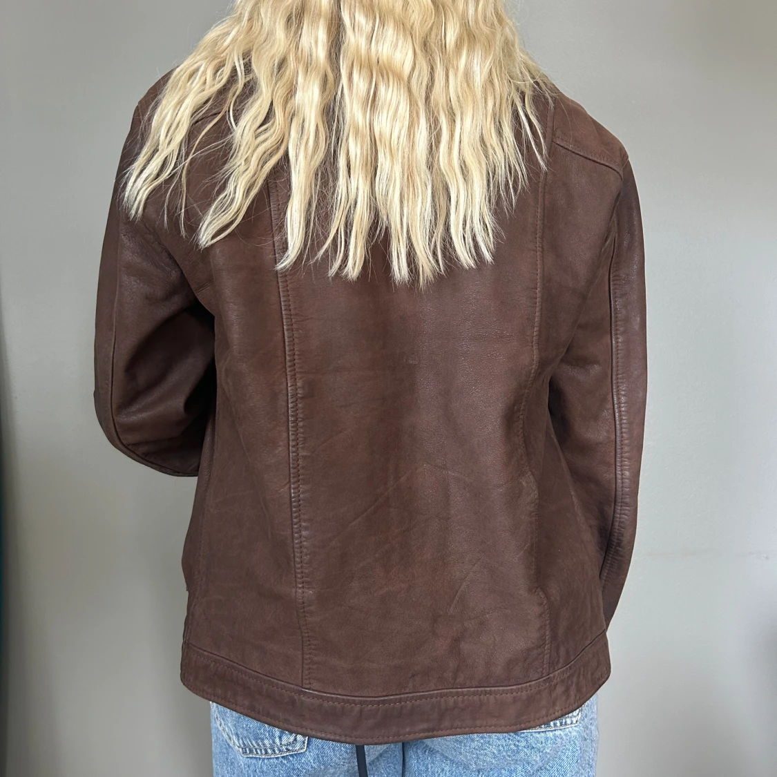 Vintag Läderjacka från Samsoe Samsoe Stl M - 27