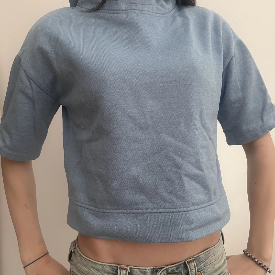 Trekvartsärmad hoodie