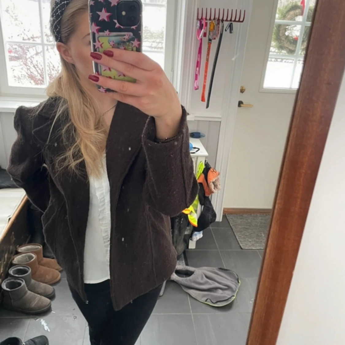 Snygg brun kappa  - 90