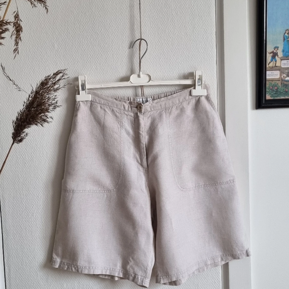 Bermudashorts i linne