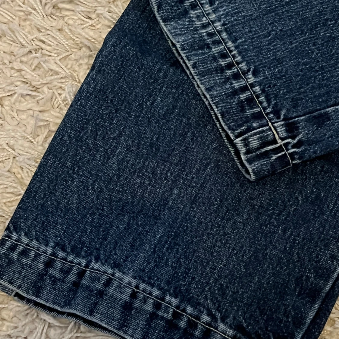 Blå vida jeans - 92