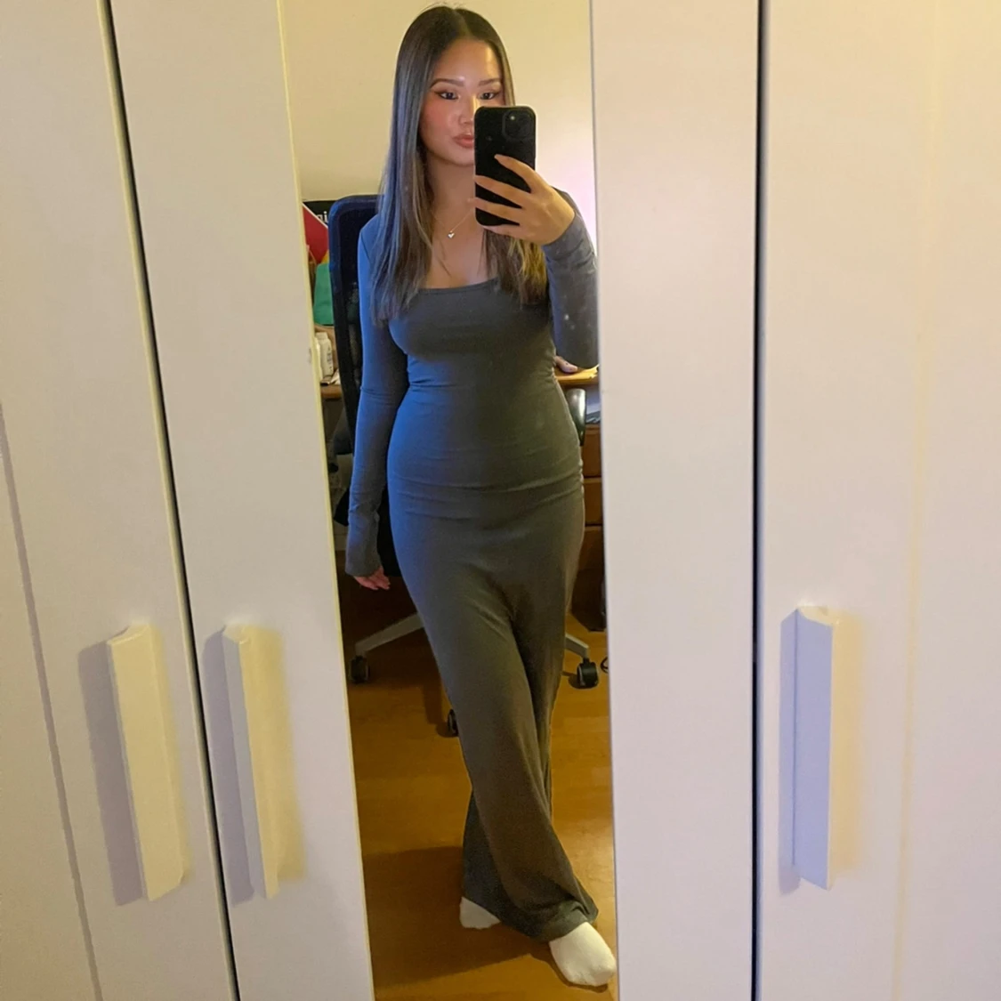 Långärmad klänning