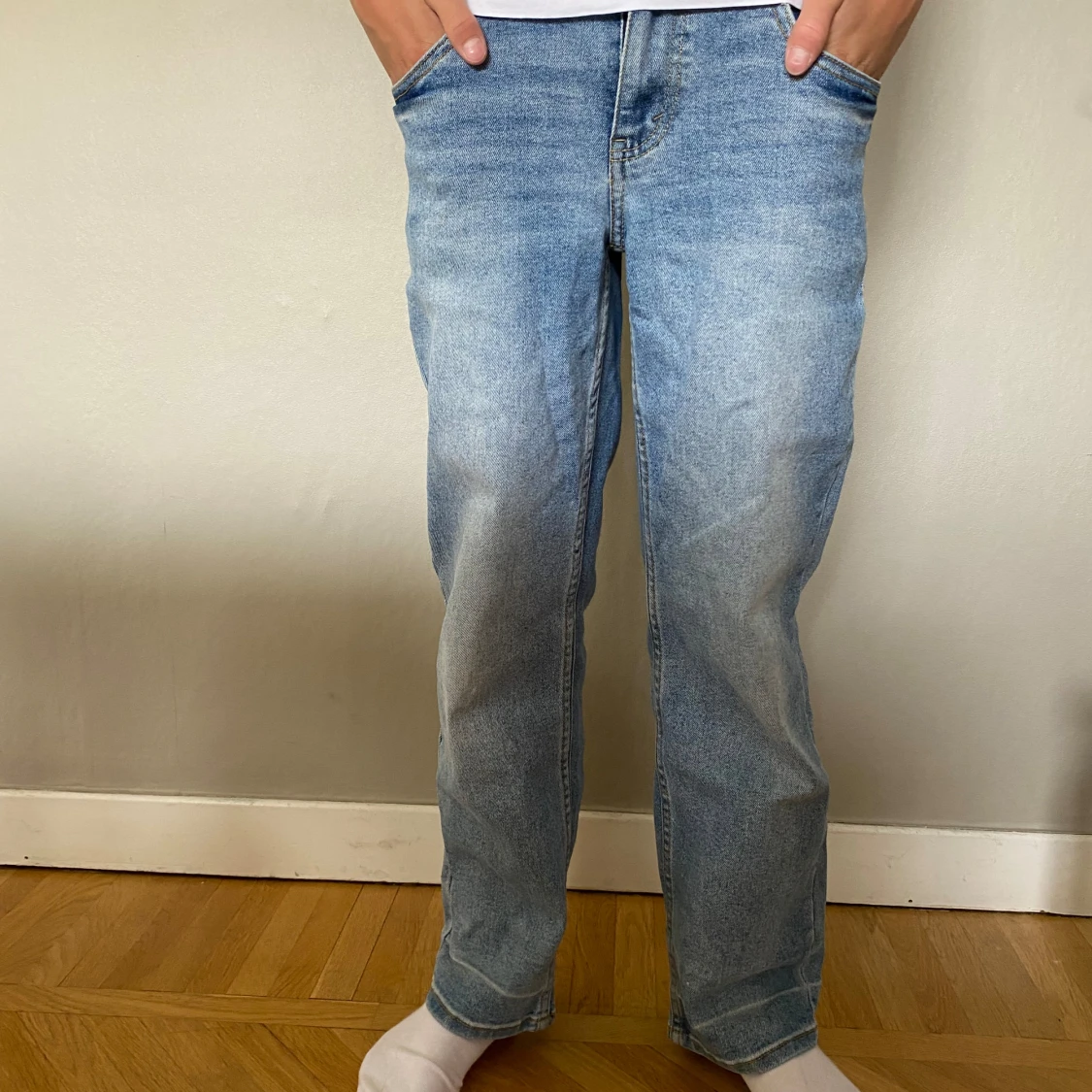 Blåa jeans