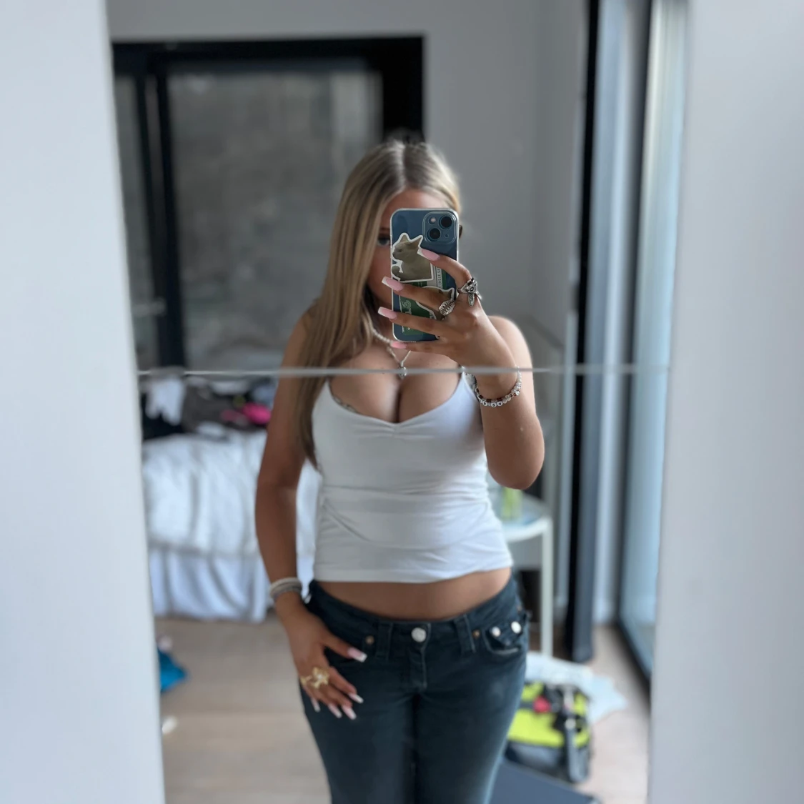 Vit croppad linnetopp - 1