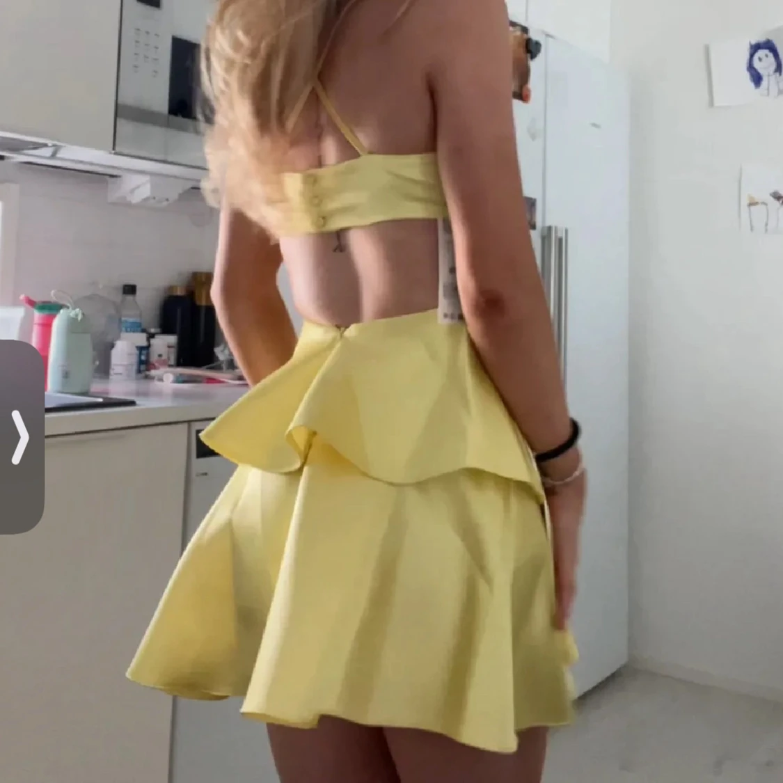 Gul populär Zara klänning  - 2