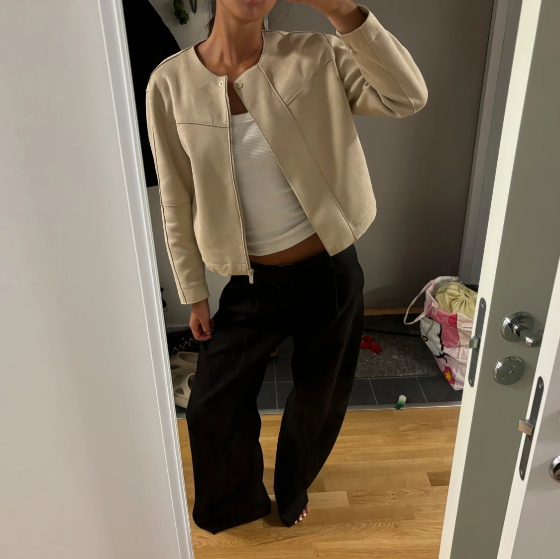 Beige mockajacka från Zara  - 1