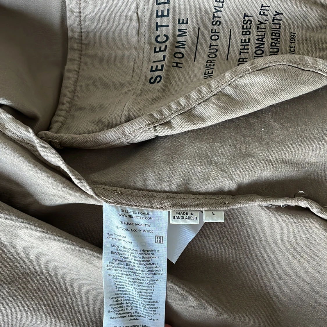 Beige overshirt från Selected Homme - 2