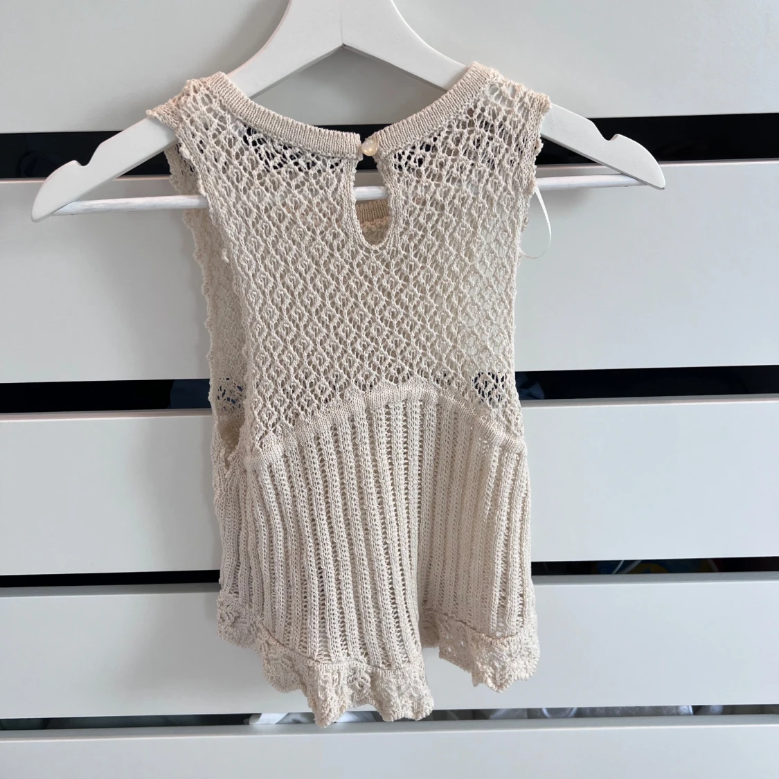 Beige stickad linnetopp från Zara - 1