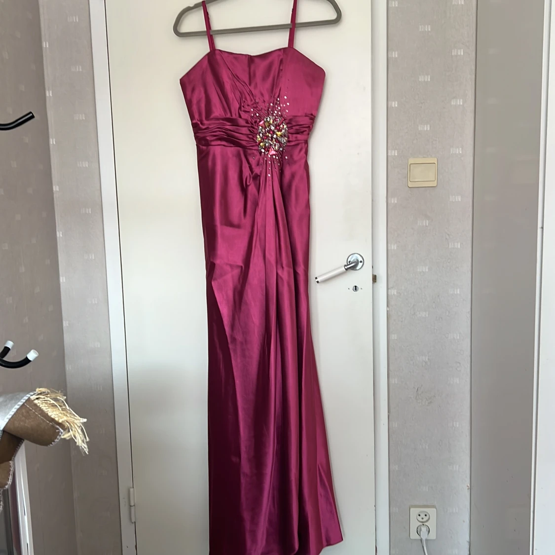 Lång rosa balklänning/fest klänning. Stl: Small  - 3