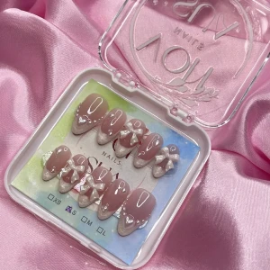 MilkyFrench(S);Medium Almond - S: 15 mm, 11,5 mm, 12 mm, 11 mm, 9 mm 