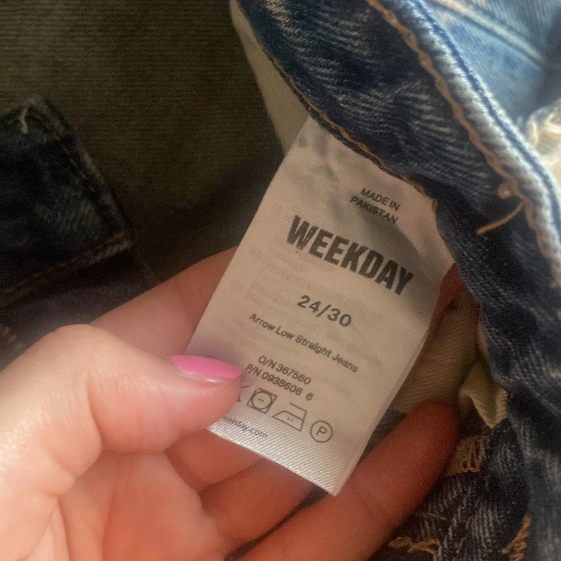 Lågmidjade jeansshorts  - 3