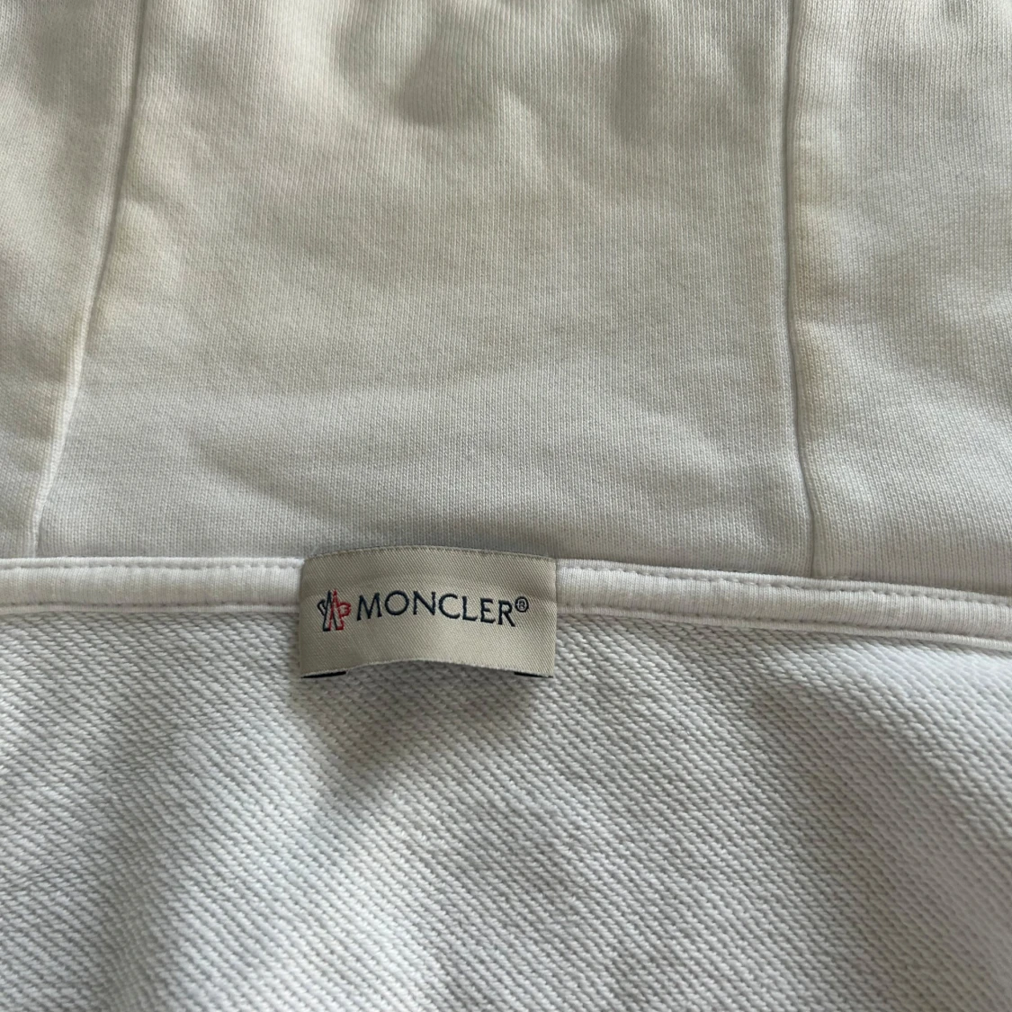 Vit Moncler hoodie med dragkedja - 3
