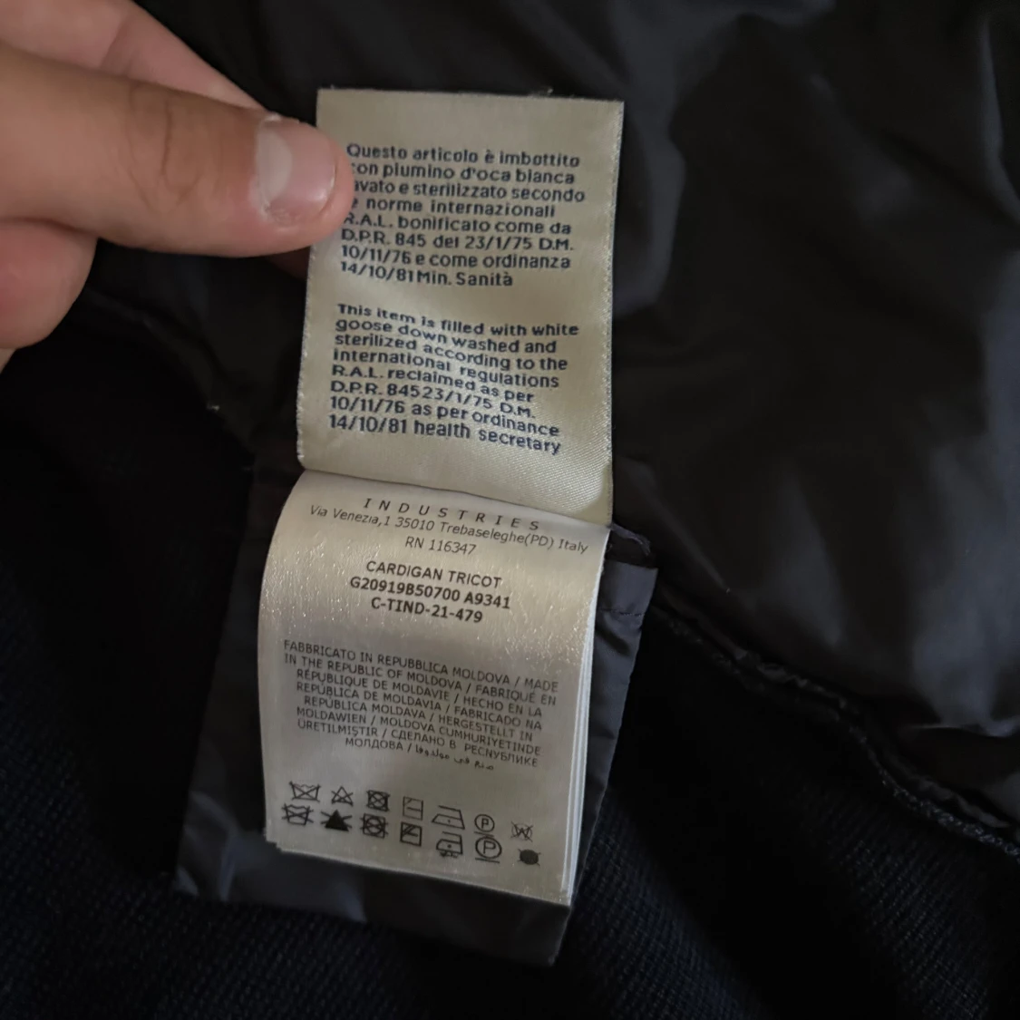 Mörkblå Moncler cardigan jacka - 3