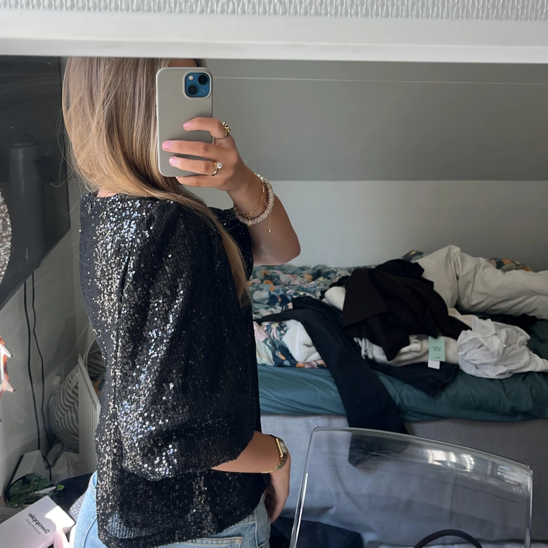 Svart paljettopp från Stockh LM - 1