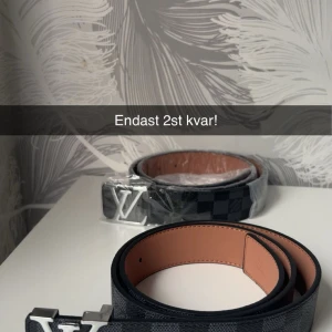 Svart rutig bälte skärp med silver logga - Fina bälten, endast 2st kvar i denna modellen. Storlek 115cm. 219kr styck.