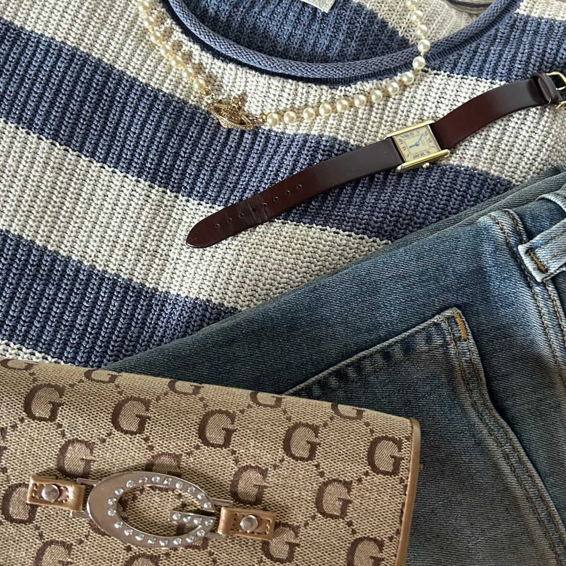 Randig stickad tröja Peak Performance