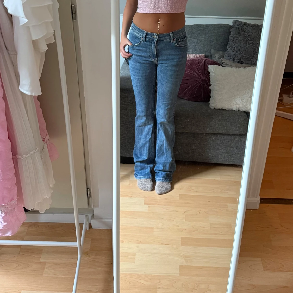 Blå bootcut jeans från g perfect jeans