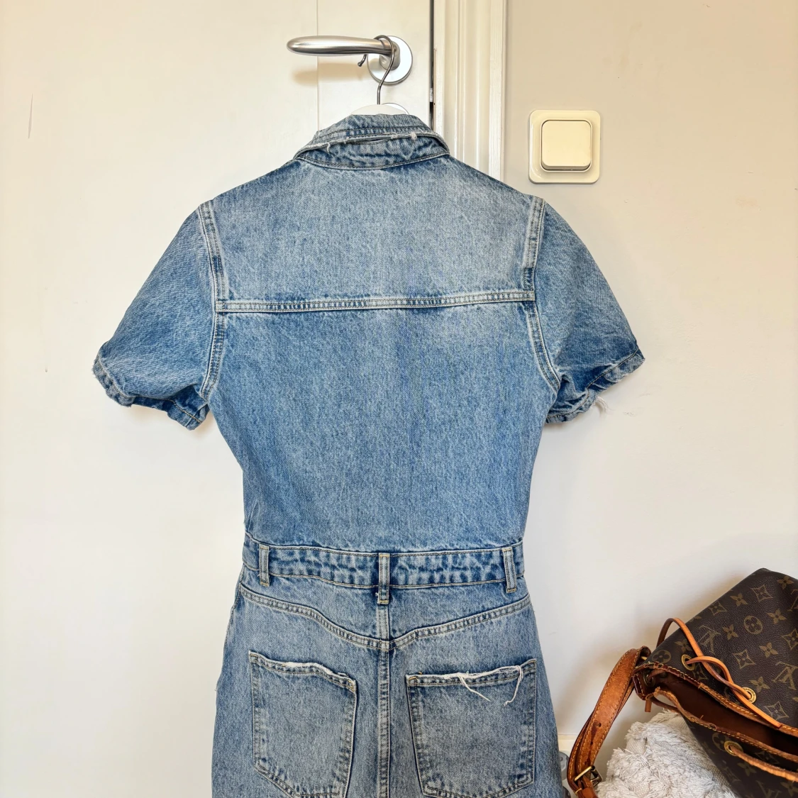 Jeansklänning med kort ärm från Zara - 2