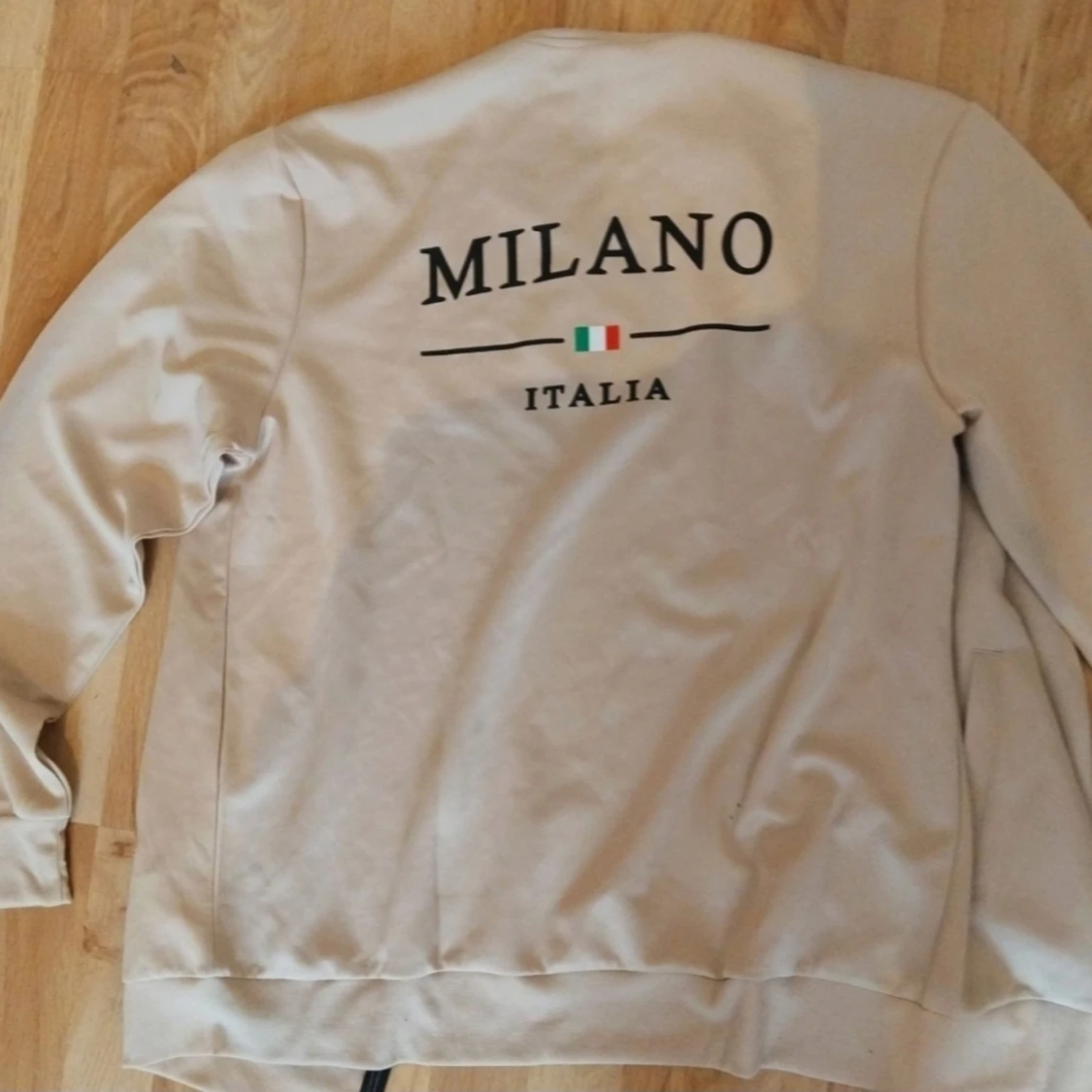 Beige Milano ziptröja  - 1