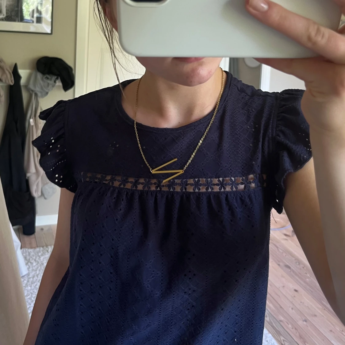 Söt marinblå blus  - 1