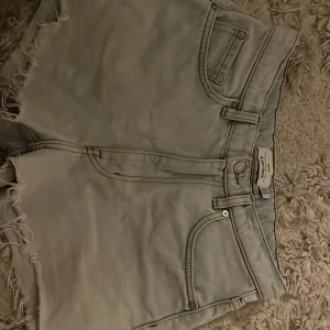 Ljusblå jeansshorts från & Other Stories - Säljer ett par ljusblå jeansshorts från & Other Stories. De har fransiga kanter och klassisk femficksdesign. Perfekta för sommardagar! 
