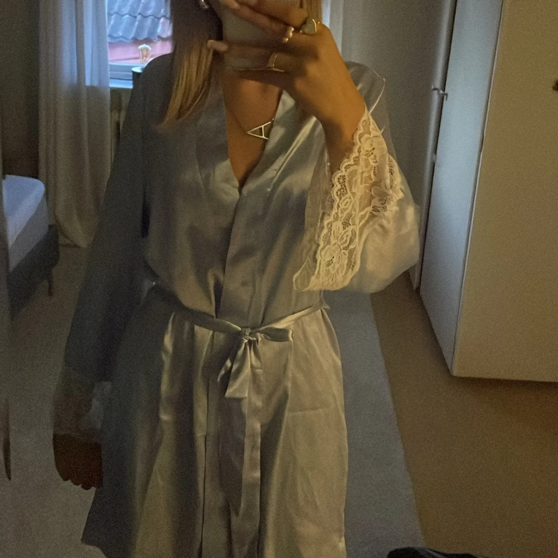 satin morgonrock  - 1