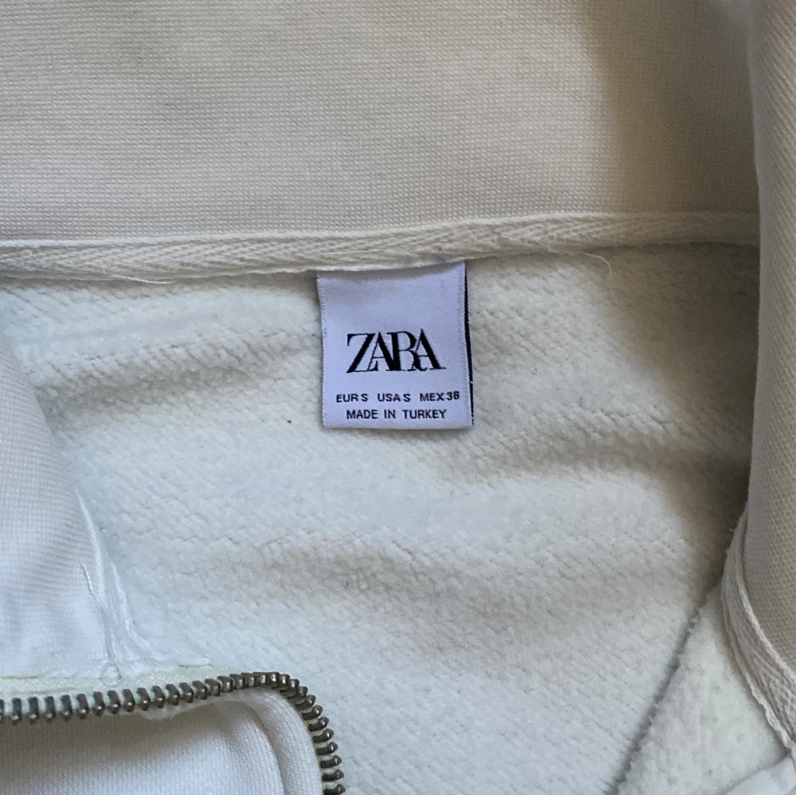 Vit half zip tröja från Zara - 1