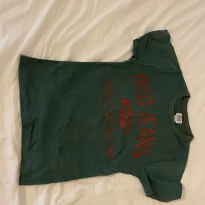 Grön t-shirt från Urban Outfitters🤍 - Cool grön t-shirt från BDG Urban Outfitters med röd tryckt på framsidan, i storlek XS💕