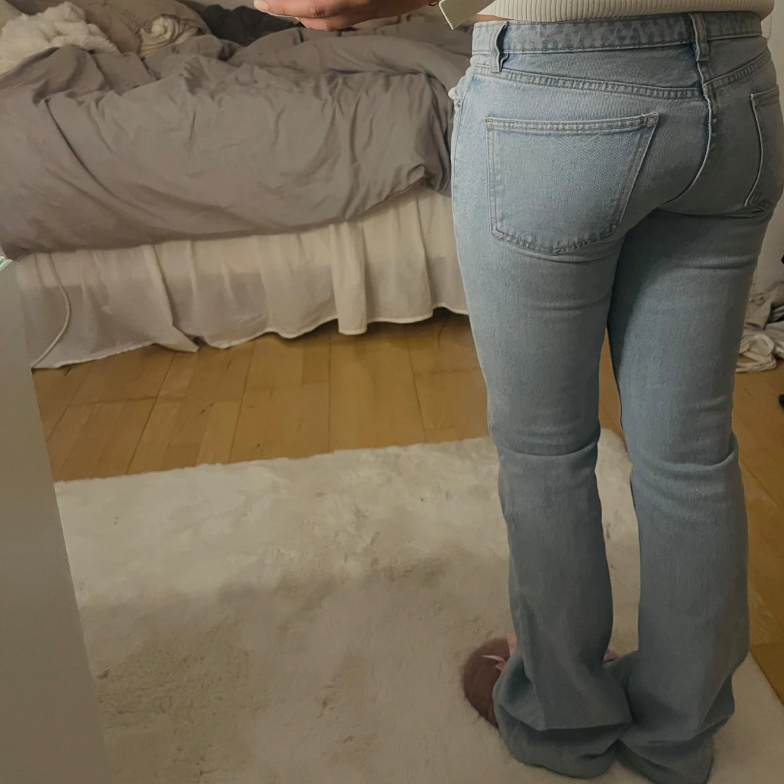 Ljusblå Zara bootcut jeans - 1