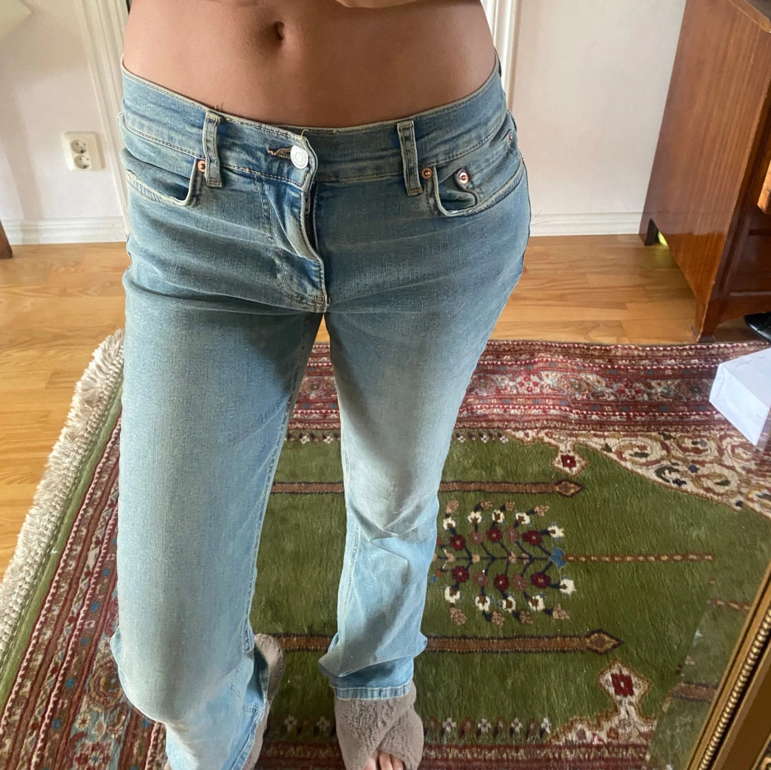 Ljusblå jeans bootcut - 1