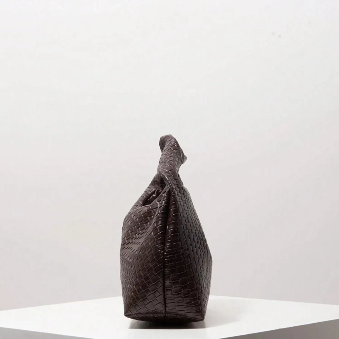 Chokladbrun väska med struktur - 4