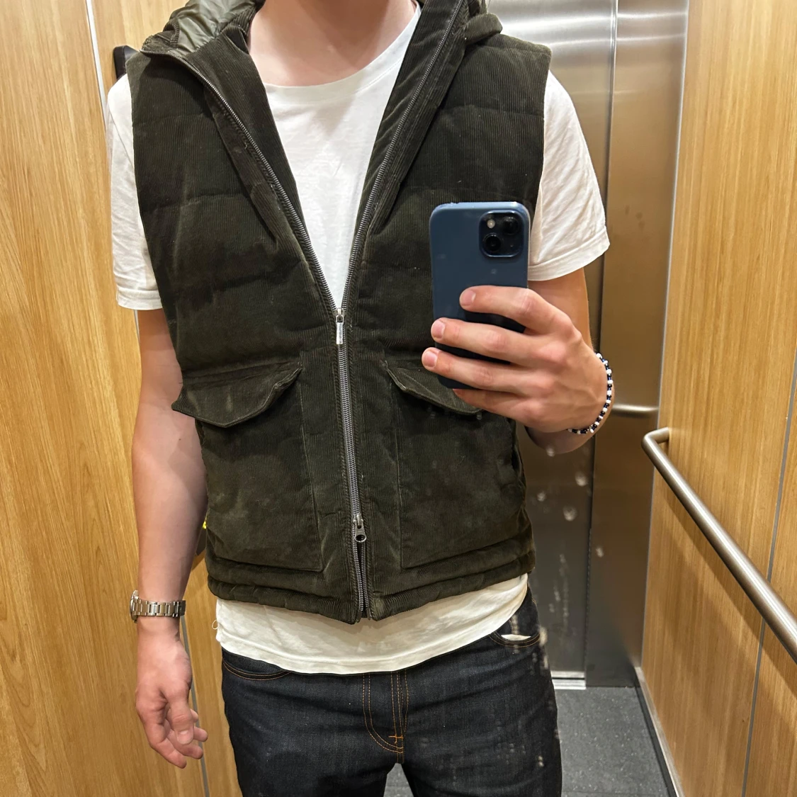 Stenströms Brun manchester dunväst - 3