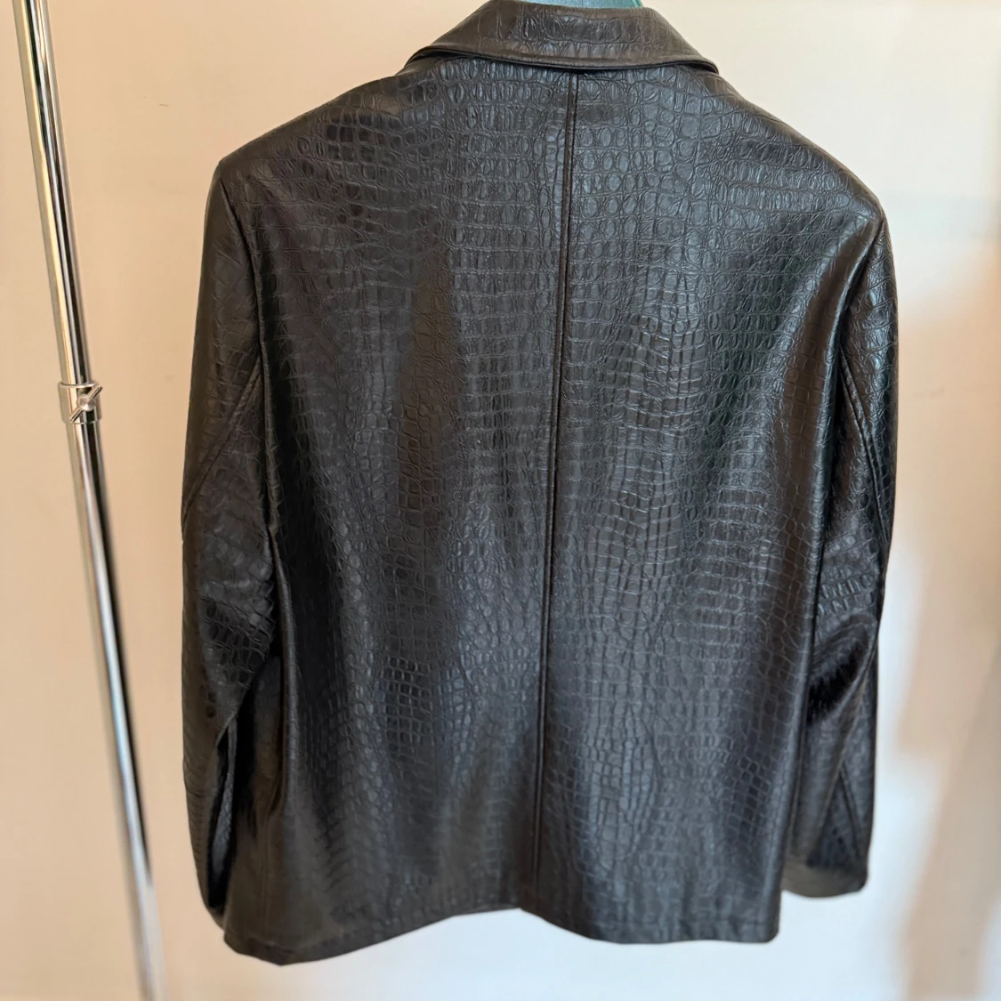 Svart skinnjacka Séfr croco XL - 1