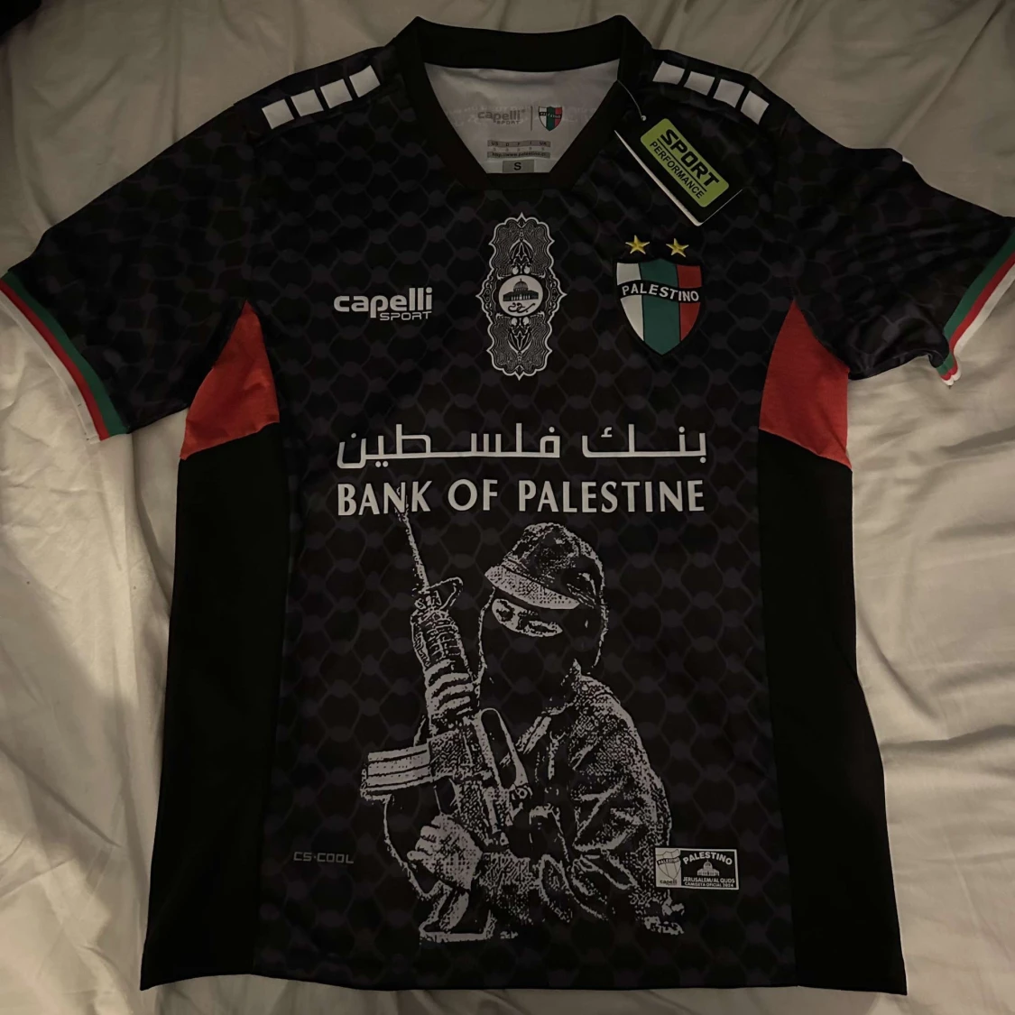 Svart specialist edition Palestina fotbollströja 