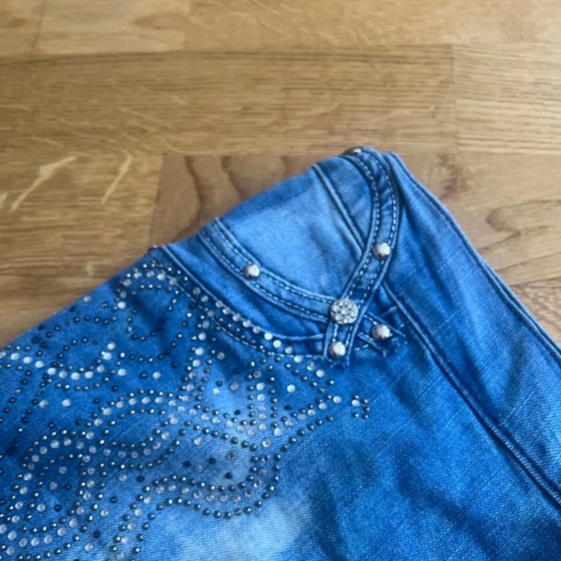 Blå Denim short y 2k M-L-XL - 4