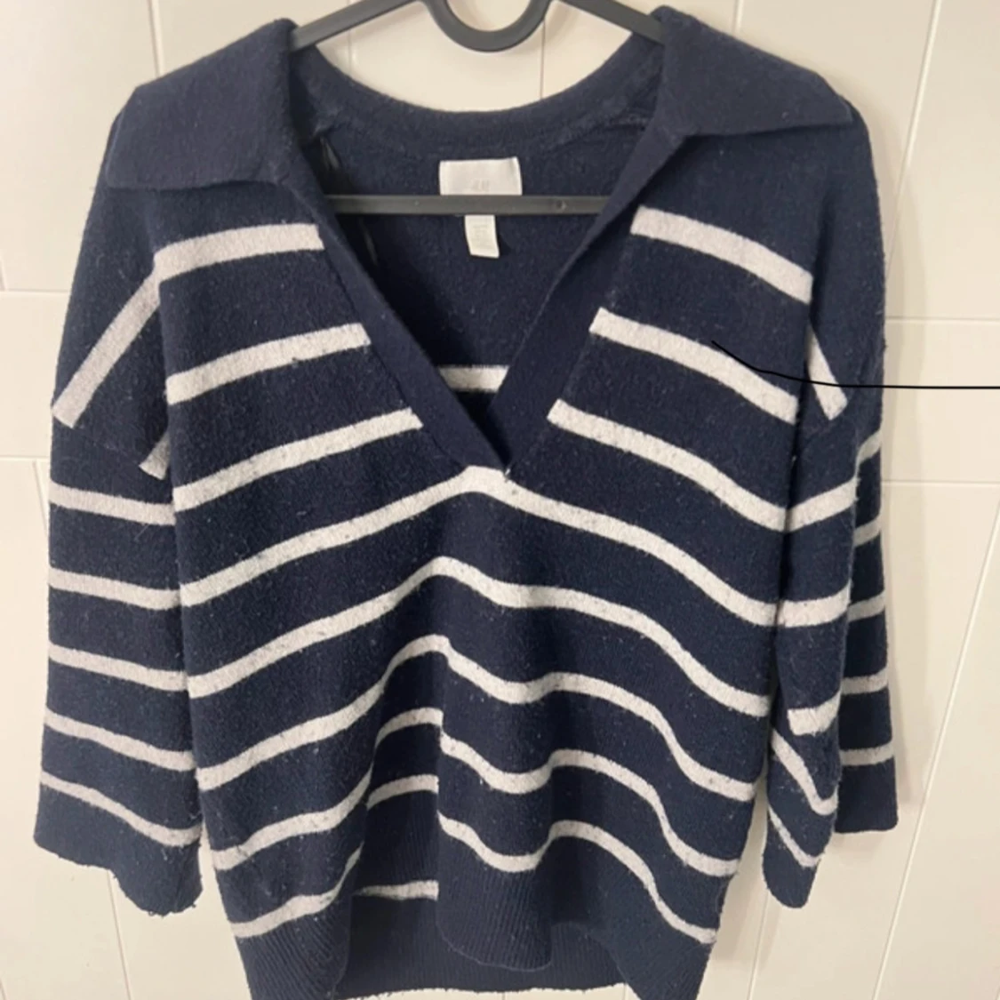 Marinblå  stickad tröja 