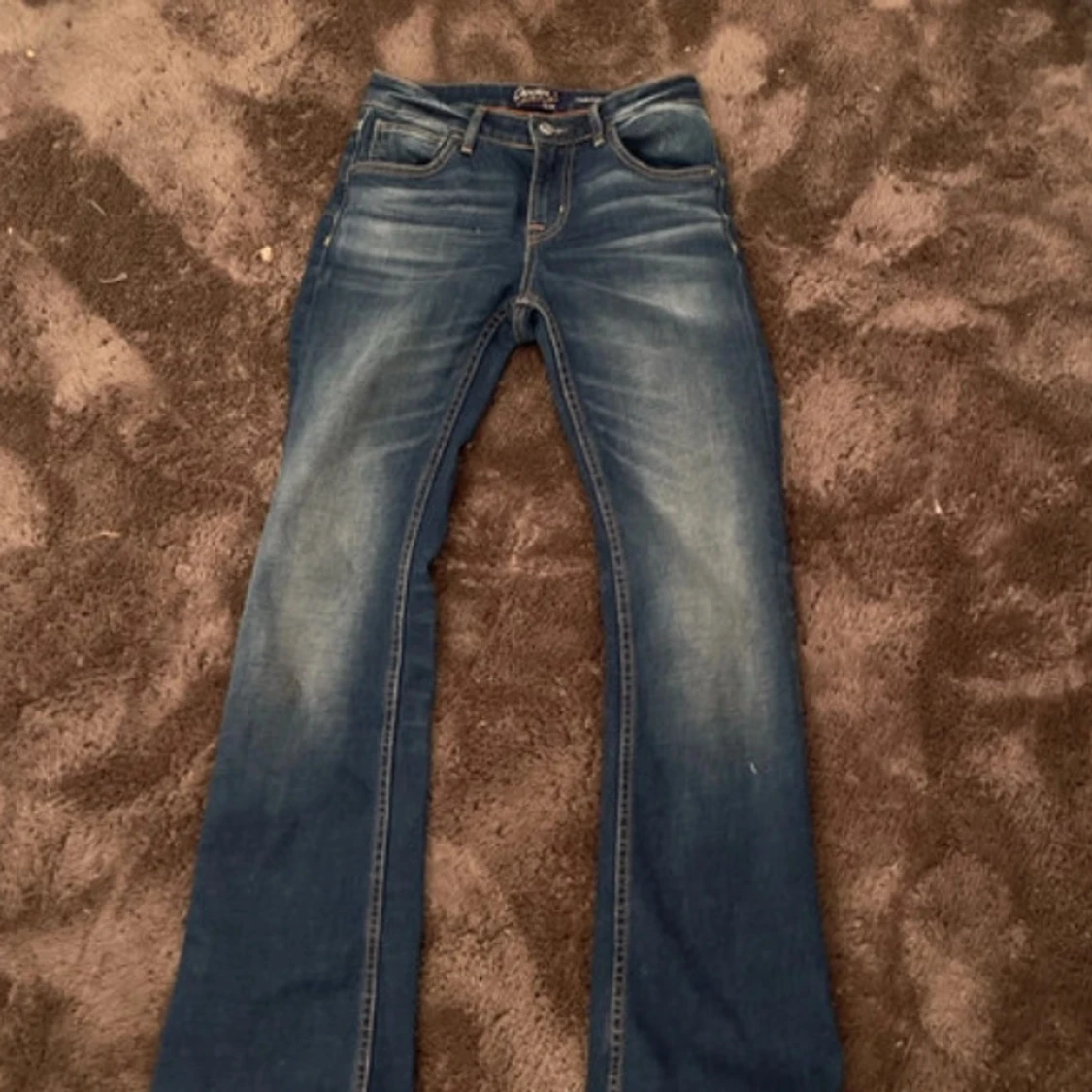 Blå bootcut jeans - 2