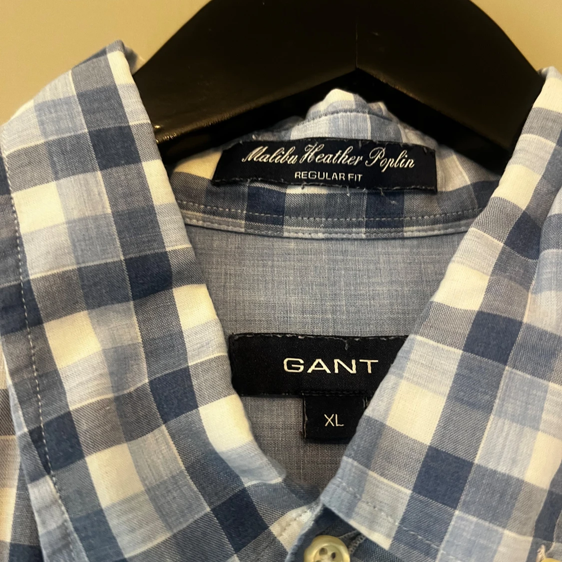 Blå och vit rutig skjorta från GANT - 2