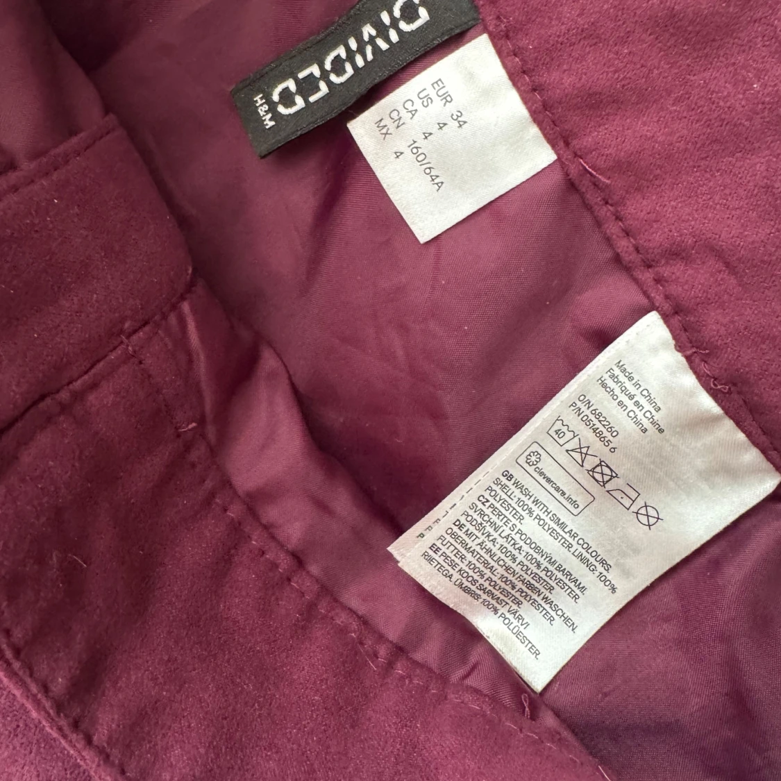 Vinröd kjol från H&M Divided - 3