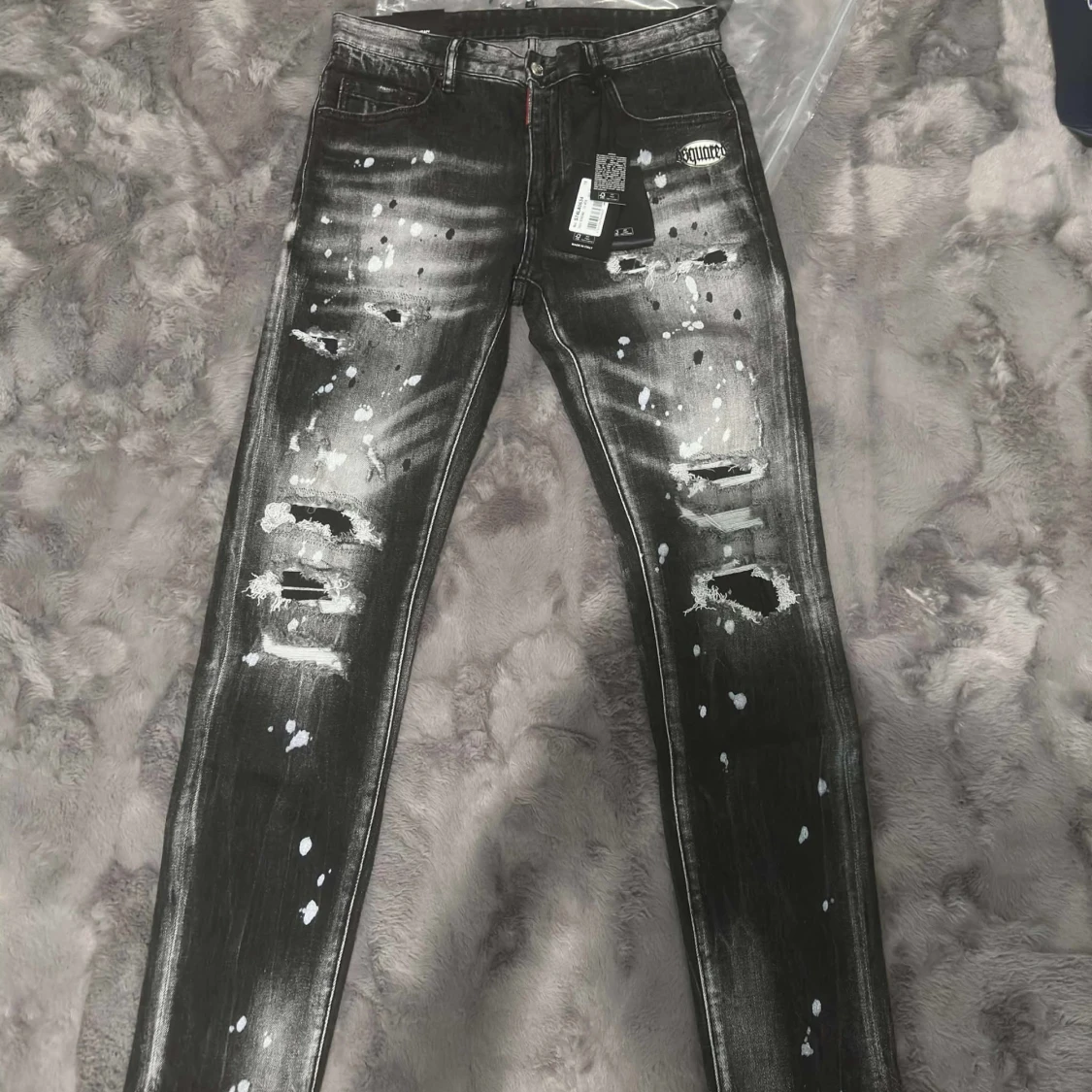Svarta Dsquared2 jeans med färgstänk - 2