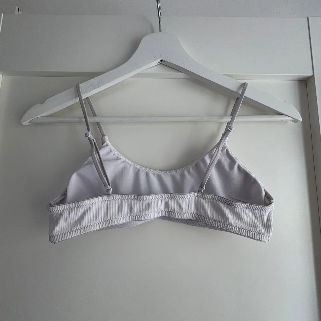 Vit ribbad bralette - 2