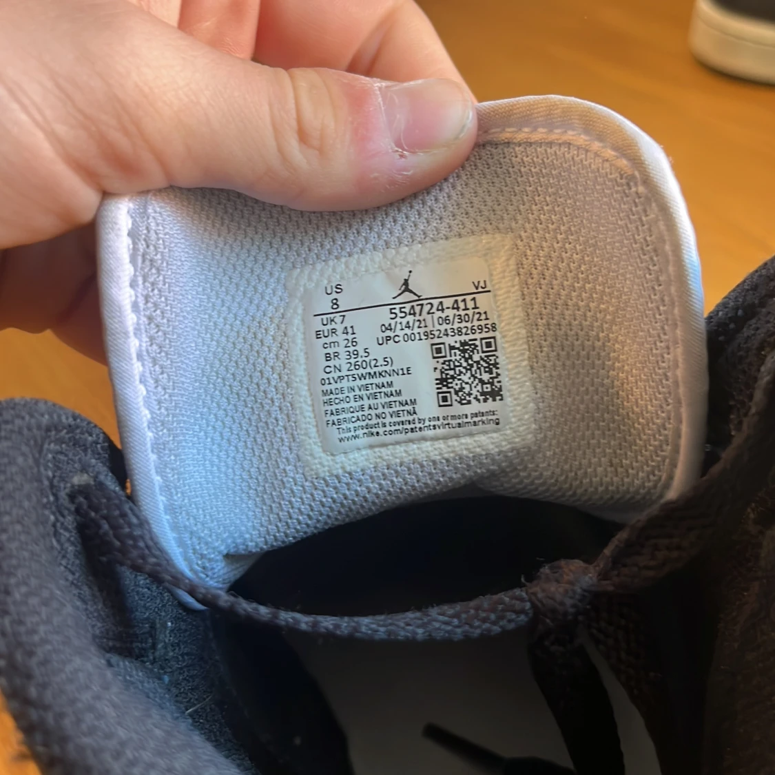 Nike Air Jordan 1 Mid blå/Vit - 1