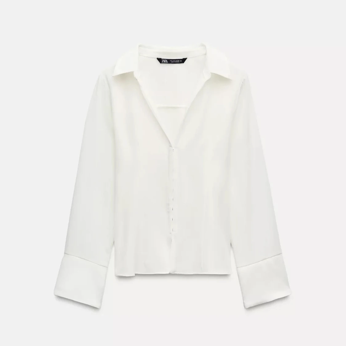 Vit blus med vida ärmar från Zara - 3